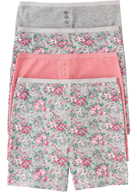 Lång boxertrosa med hög midja (4-pack), bonprix