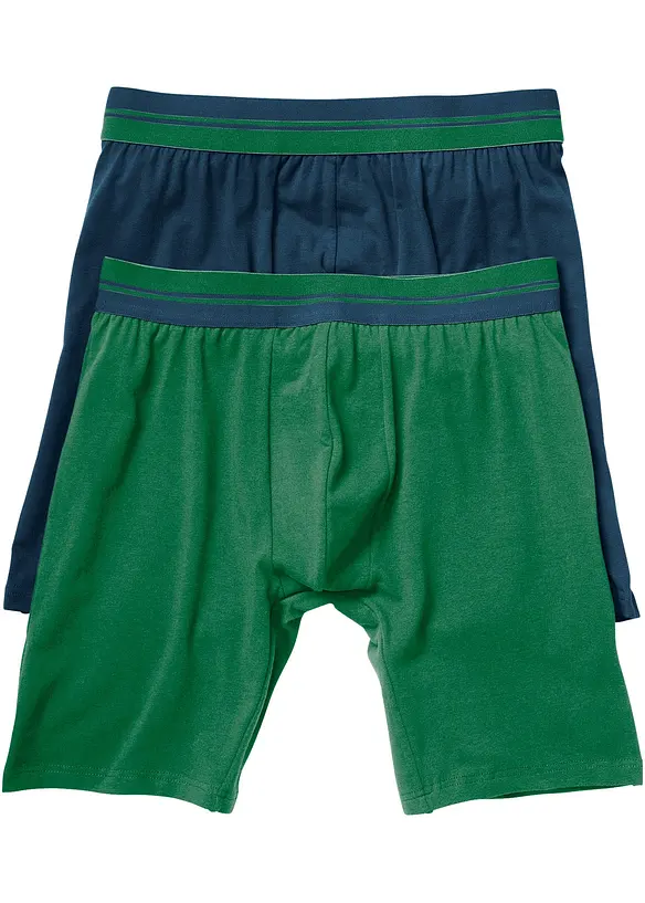 Långa boxershorts med bomull (2-pack), bonprix