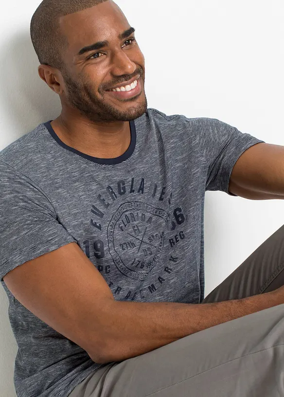 T-shirt med bekvämt snitt i ren bomull (2-pack), bonprix