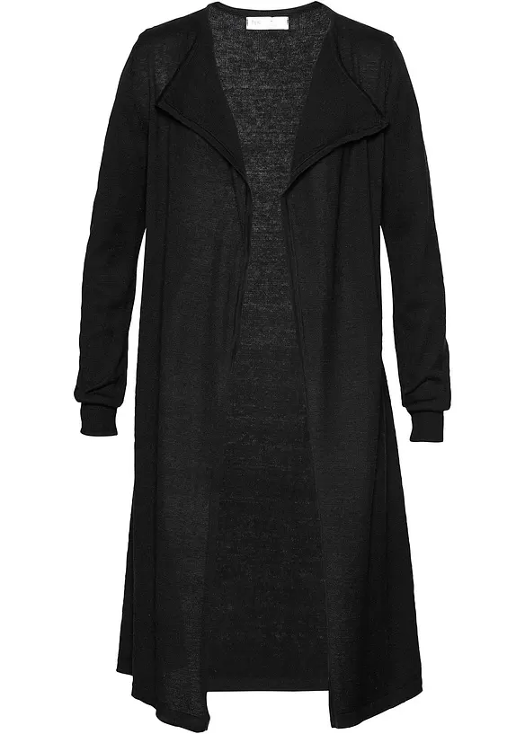 Lång cardigan i bomullsblandning, bonprix