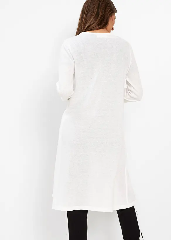 Lång cardigan i bomullsblandning, bonprix