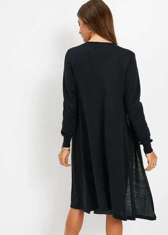 Lång cardigan i bomullsblandning, bonprix