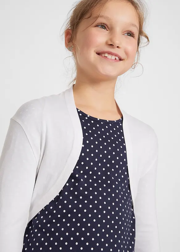 Jerseybolero i mjuk viskos för barn, bonprix