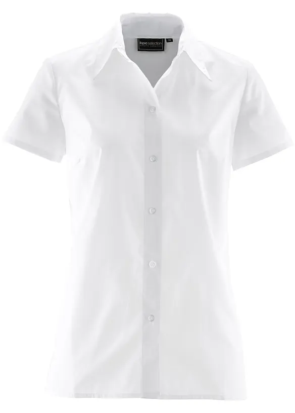 Kortärmad poplinblus, bonprix