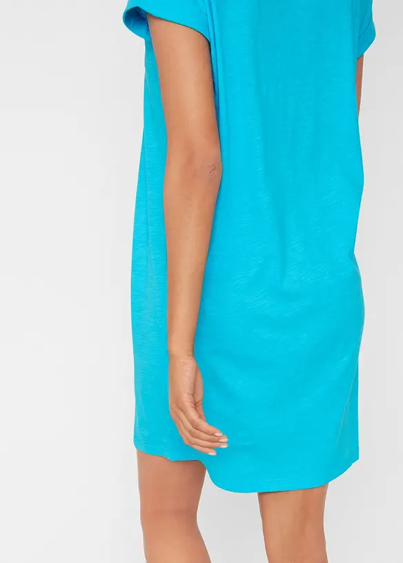 Jerseyklänning i ekologisk bomull, bonprix