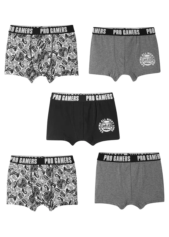 Boxershorts med mjuk bomull (5-pack), bonprix