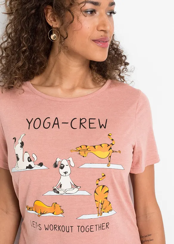 T-shirt med tryck, bonprix