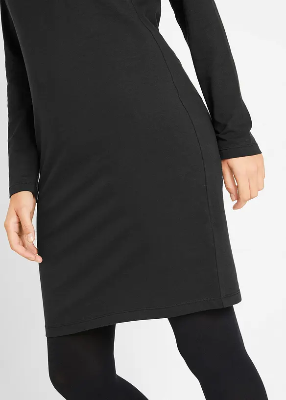 Jerseyklänning av bomull med stretch (2-pack), bonprix