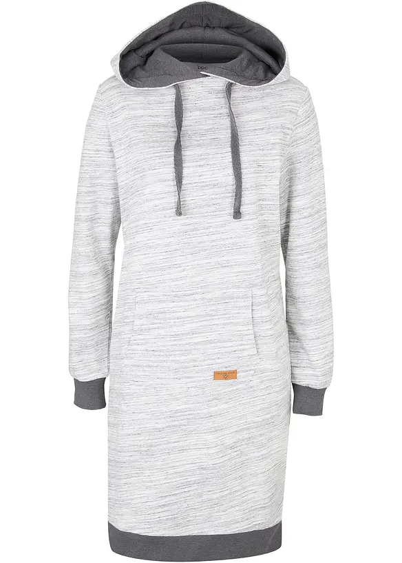 Trikåklänning med luva, bonprix