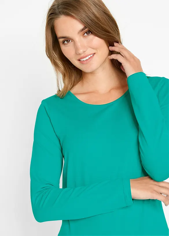 Långärmad topp (2-pack), bonprix