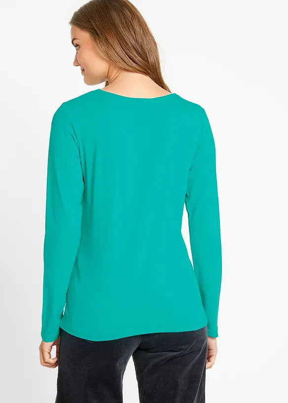 Långärmad topp (2-pack), bonprix