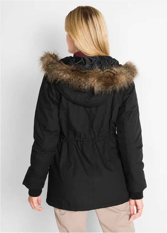 Kort parkas med teddypäls, bpc bonprix collection