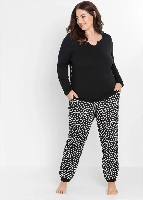 Pyjamas av ekologisk bomull, bonprix