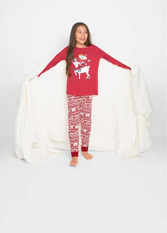 Pyjamas i mjuk bomull (2 delar), bonprix