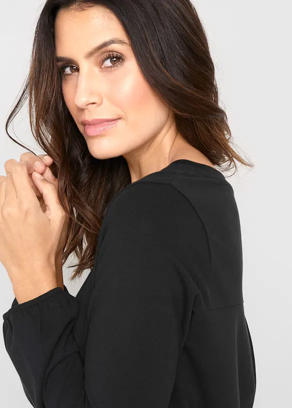 Ballongformad klänning i bomullsmix, bonprix