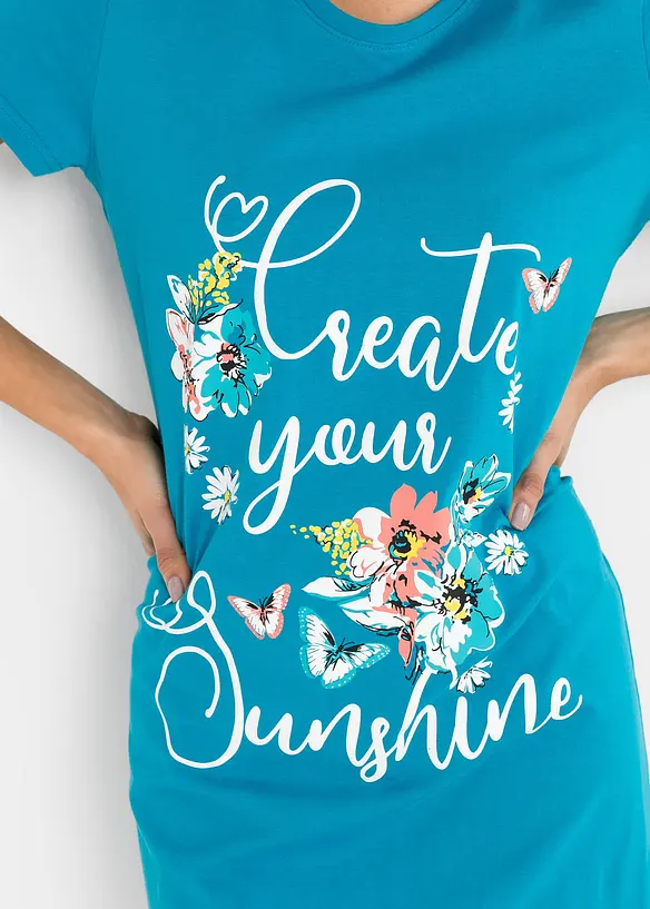 Kort nattlinne av ren bomull (2-pack), bonprix