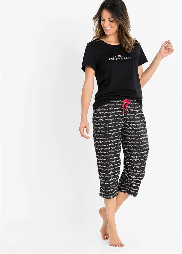 Capripyjamas av ren bomull, bonprix