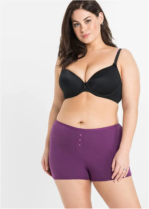 Boxertrosa med mjuk bomull och h&ouml;g midja (4-pack), bonprix