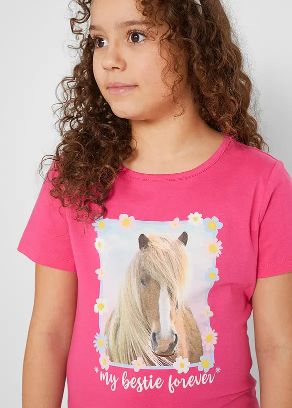 T-shirt i ren ekologisk bomull för barn (2-pack), bonprix