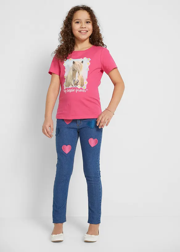 T-shirt i ren ekologisk bomull för barn (2-pack), bonprix