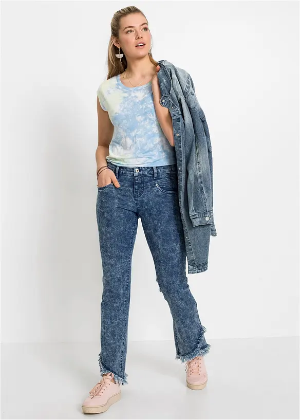 Jeansjacka med huva, bonprix