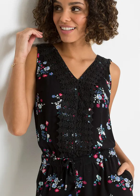 Playsuit med spets, bonprix