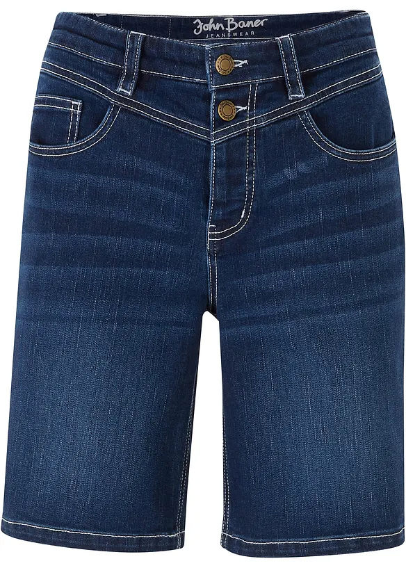 Stretchiga jeansbermudas, bonprix