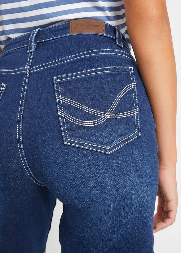 Stretchiga jeansbermudas, bonprix