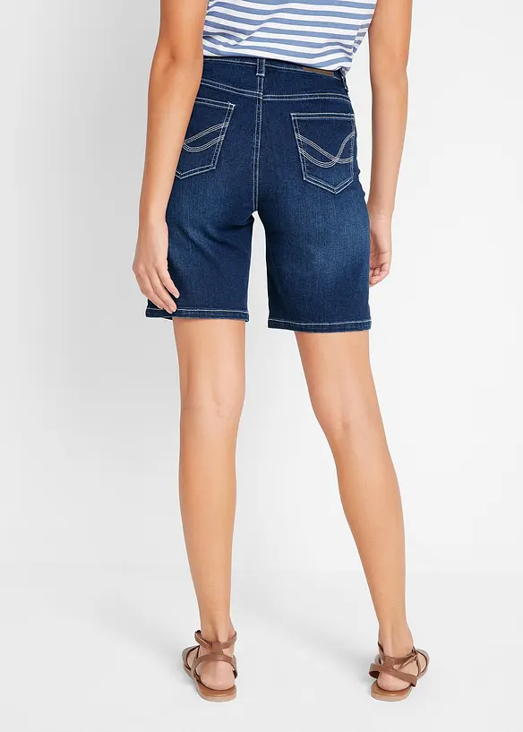 Stretchiga jeansbermudas, bonprix