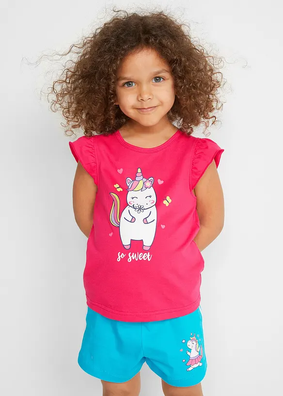 T-shirt i ren ekologisk bomull för barn (2-pack), bonprix