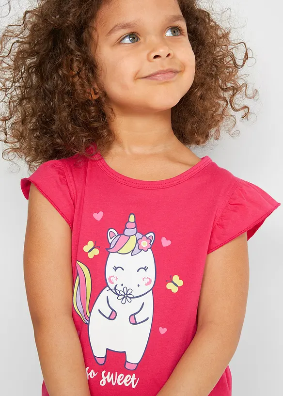 T-shirt i ren ekologisk bomull för barn (2-pack), bonprix