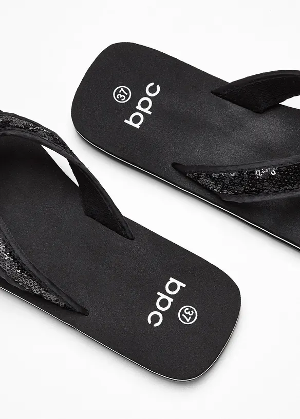 Flip flop-sandal med paljetter, bonprix
