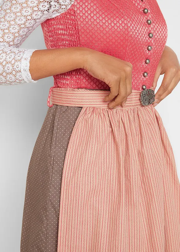 Knälång dirndl med bekväm passform (2 delar), bonprix