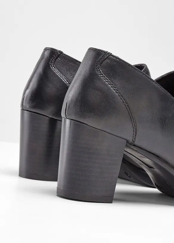 High front-pumps i skinn, bonprix