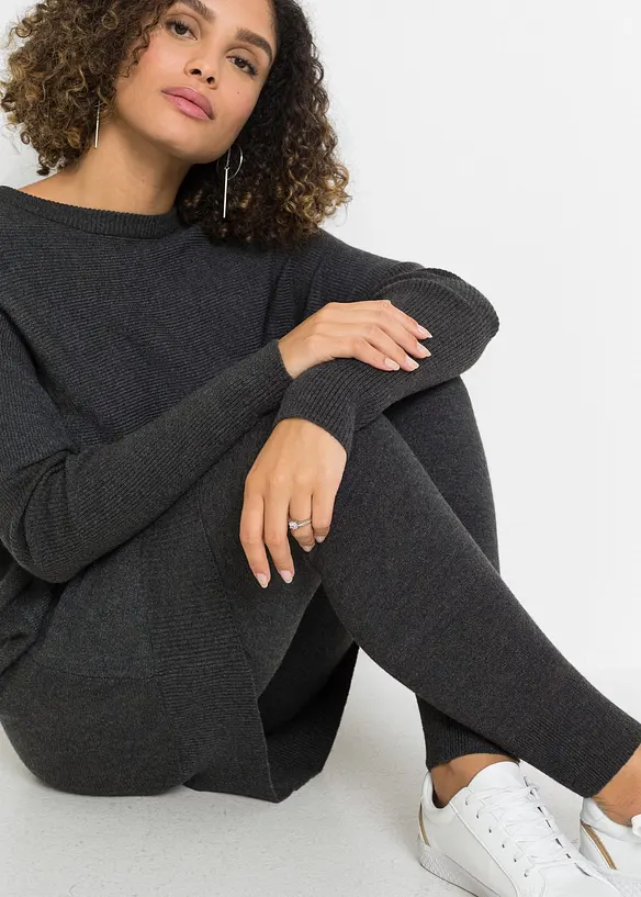 Lång tröja av viskosmix, bonprix