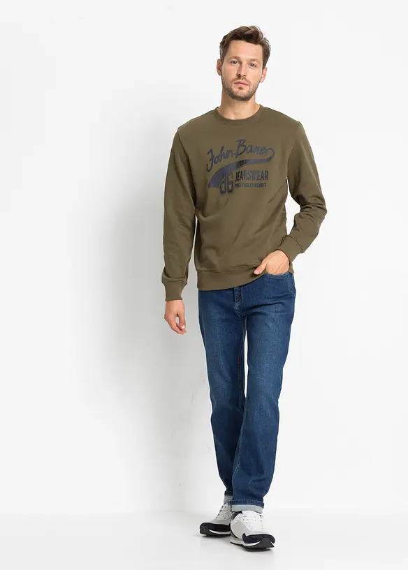 Sweatshirt i mjuk bomullsmix (2-pack), bonprix