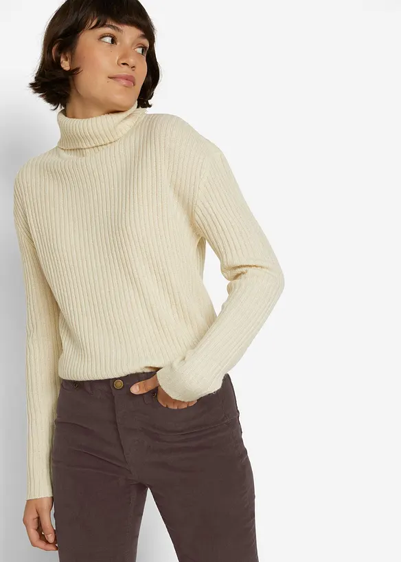 Manchesterbyxa med stretch, skinny, bonprix