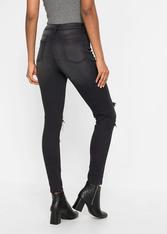 Stupr&ouml;rsjeans med destroyed-look, RAINBOW