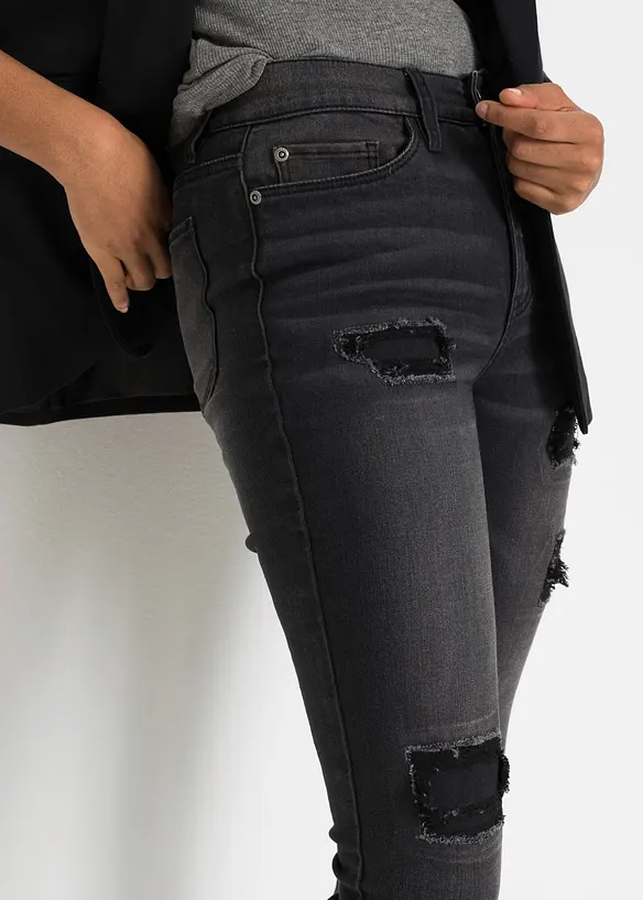 Stupr&ouml;rsjeans med destroyed-look, RAINBOW