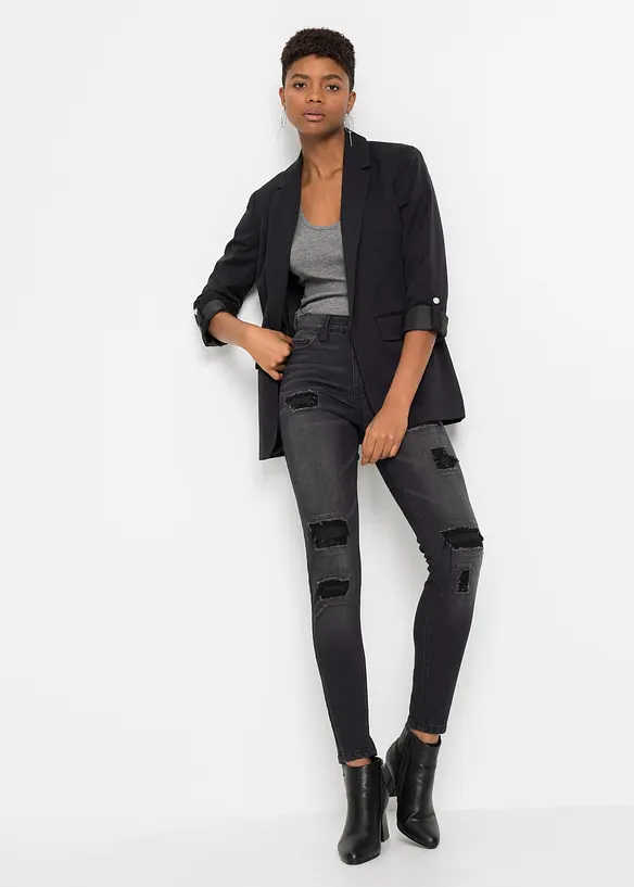 Stupr&ouml;rsjeans med destroyed-look, RAINBOW