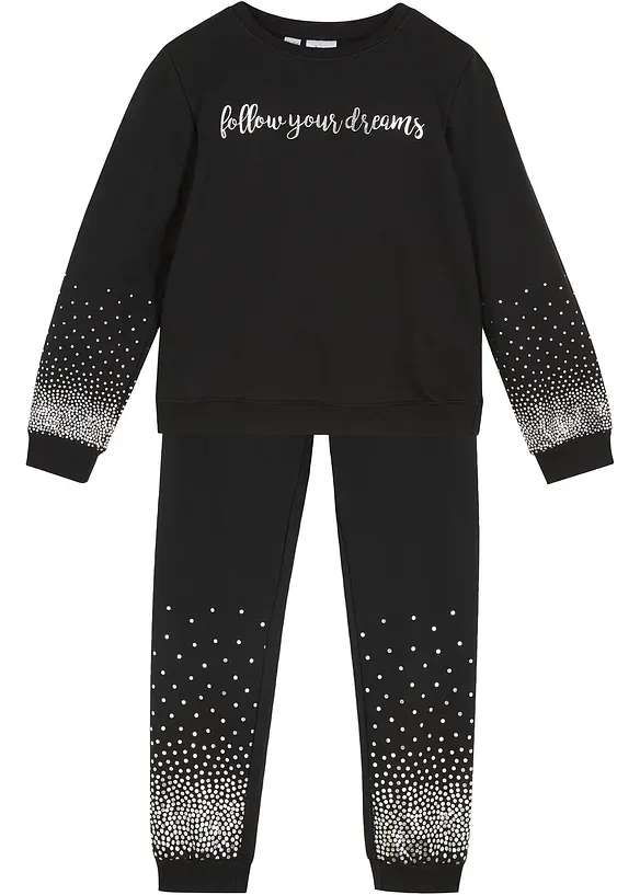 Tröja och byxa i trikå (set i 2 delar), bonprix