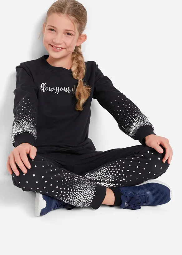 Tröja och byxa i trikå (set i 2 delar), bonprix
