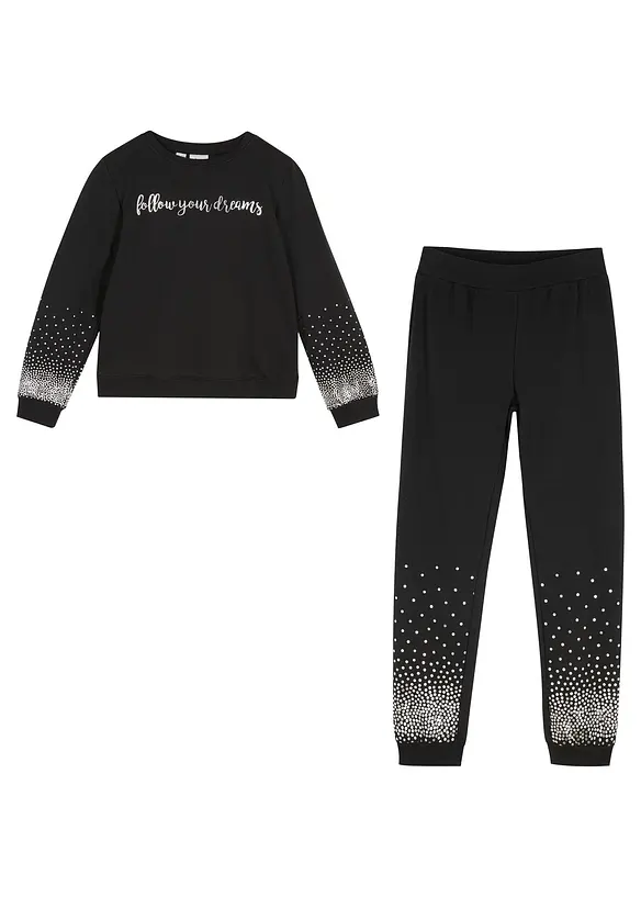 Tröja och byxa i trikå (set i 2 delar), bonprix