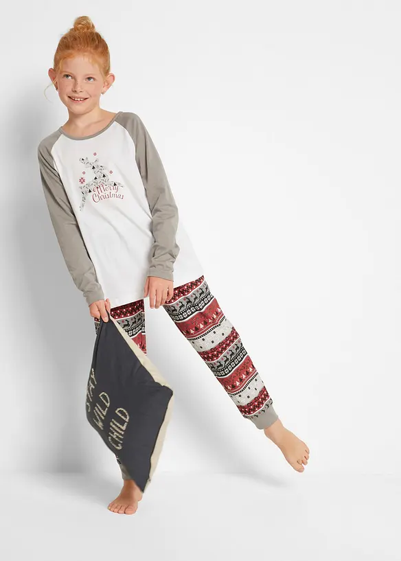 Pyjamas i ekologisk bomull (2 delar), bonprix