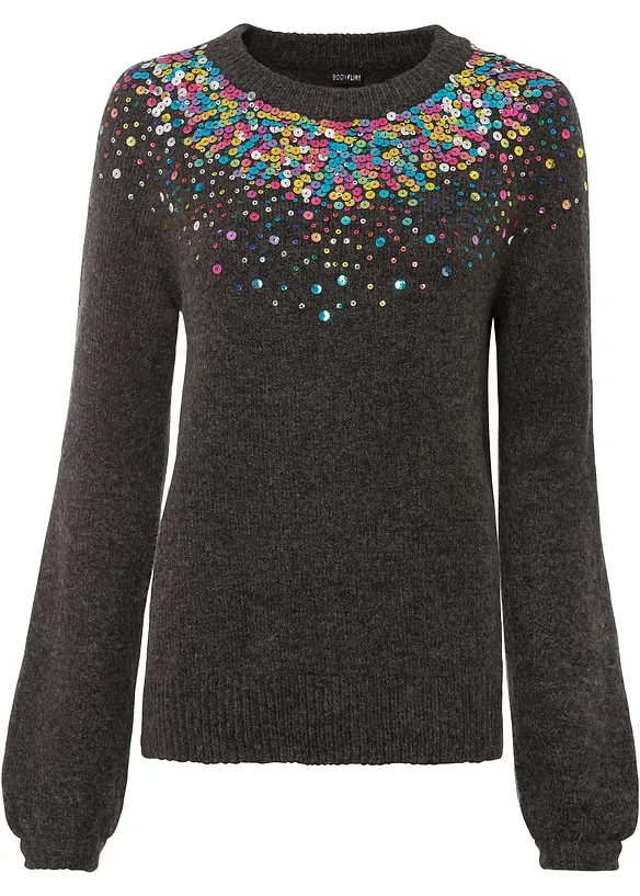 Tröja med paljetter, bonprix