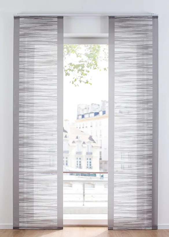Panelgardin med tvärränder (1-pack), bonprix