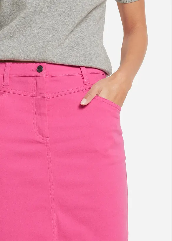 Jeanskjol med stretch, bonprix
