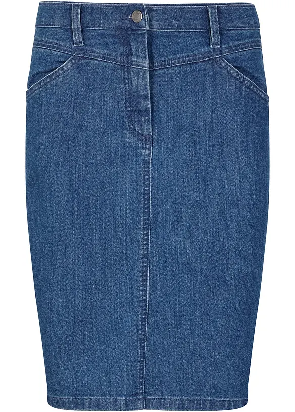 Jeanskjol med stretch, bonprix
