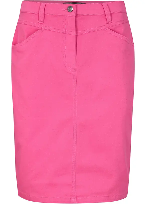 Jeanskjol med stretch, bonprix