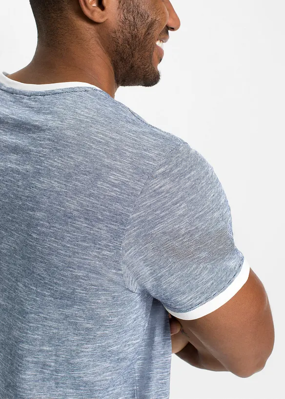 T-shirt med snörning i ekologisk bomull, bonprix